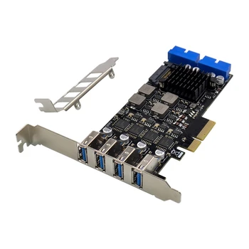 PCI-E X4 NEC720201 de Expansiune Card de 4 CANALE 8 Port USB 3.0 Grad Industrial Dispozitiv Master Control Montantului plăcii de extensie Card