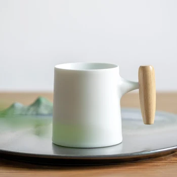 Rafinat pastorală artă cană de ceramică lucrate manual Unic simplu ceramice ceașcă de cafea