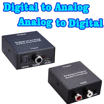 De la Digital la Analog Audio Converter DAC 3.5 MM Jack 2*RCA Amplificator cu Decodor Fibră Optică, cablu Coaxial Semnalul Analogic Stereo Spdif