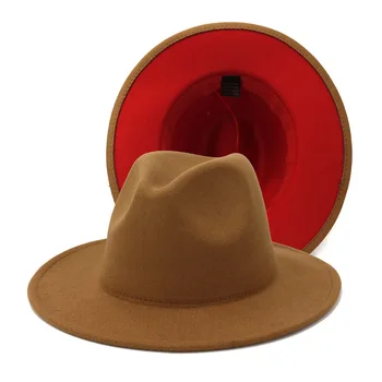 2020 iarnă pălării fedora pentru femei de moda Plat Margine largă Panama Lână Simțit Jazz Pălării Fedora pentru bărbați nunta vintage Hat