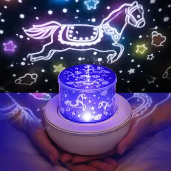6Patterns Lumina de Noapte LED USB de Reincarcare Constelație Lampa de Proiecție de 360 de Grade de Rotație Decorativ Camera Copii Copil Cadou de Vacanță