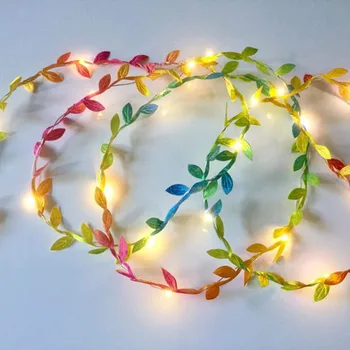 Frunza artificială Ghirlanda de Lumini Zână a CONDUS Sârmă de Cupru Șir Lumina pentru Nunta Gradina DIY Decor de Crăciun, Lumini de Decor Acasă