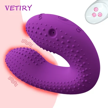 Fără Fir Vibrator Jucării Pentru Adulți Pentru Cupluri Vibrator Punctul G Masaj U Silicon Clitorisul Stimulator Dublu Vibratoare Jucarii Sexuale Pentru Femei