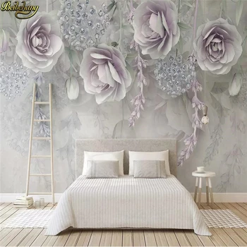 beibehang Personalizate 3d tapet mural de flori de liliac 3d relief flori fundal TV gazete de perete decor acasă papel de parede