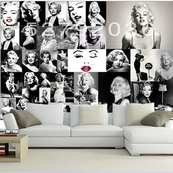 Personalizate 3D, picturi murale,Marilyn Monroe foto de perete de fundal papel de parede ,canapea camera de zi TV de perete hârtie de perete dormitor