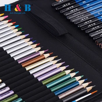 51 buc/Set HB-CBPB051 Colorate Schiță Creioane Set Profesional Kit Desen Schiță materiale pentru Pictura cu care Transportă Pungă cu Fermoar