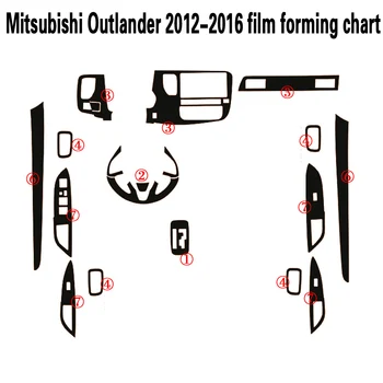 Pentru Mitsubishi Outlander 2012-2016 autoadezive Autocolante Auto din Fibra de Carbon de Vinil autocolante Auto și Decalcomanii Auto Accesorii Coafura