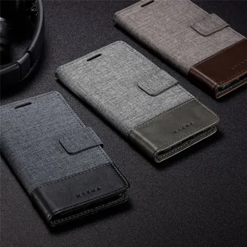 Pentru Samsung Galaxy M40/M30/M20/M10 se Amestecă Culoare Denim Pânză din Piele PU Caz Flip Magnetic Cover Stand Portofel Shell Card Slot