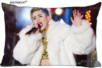 Personalizat Miley Cyrus Dreptunghi față de Pernă față de Pernă cu fermoar Personalizate de Pernă Acoperă (Două Părți) 1buc personalizate