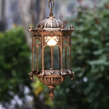 În Aer Liber, Balcon Impermeabil Lampa De Gradina Living Candelabru Din Bronz