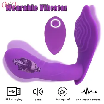 Purta Dildo Vibrator Vibratoare pentru Femei de Control de la Distanță G Spot Vagin, Clitoris Stimula 10 Viteza Chilotei Vibratoare