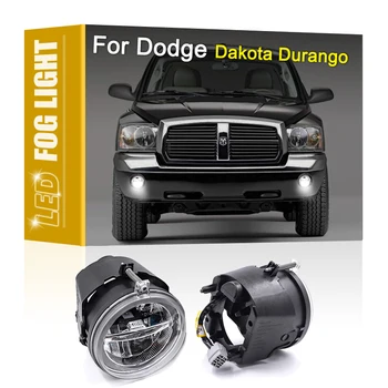 2 buc carcasă din Aluminiu Fața LED-uri Albe Lampa de Ceață Montaj DRL Daytime Running Light Pentru Dodge Dakota 2005-2009 Durango 2007-2009
