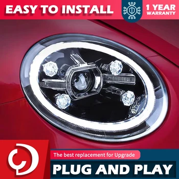 Styling auto pentru VW Beetle Faruri 2013-2020 Beetle LED-uri Faruri DRL Cap Lampa Proiector LED High Low Beam Auto Lumina de Asamblare