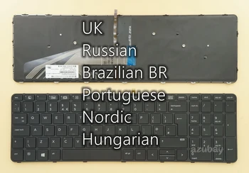 Marea BRITANIE rusă Brazilian BR portugheză Nordic Hungarian Keyboard pentru HP Probook 450 G3 G4, 455 G3 G4, 470 G3 G4, SN6146BL, cu iluminare din spate